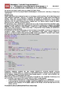 06 - C++ Programowanie obiektowe II