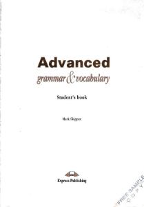 Advanced Grammar and Vocabulary Key