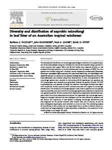 Diversity and distribution of saprobic microfungi