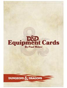Dungeons & Dragons Equipment Cards PDF