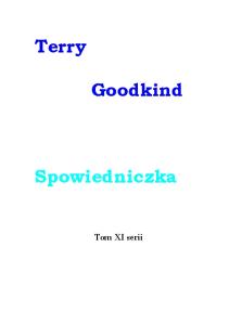 Goodkind Terry - Miecz Prawdy Tom 11 - Spowiedniczka