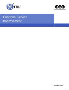 ITIL3 Continual Service Improvement