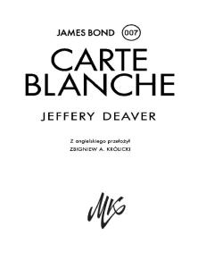 Jeffery Deaver James Bond 007 t 01 Carte blanche