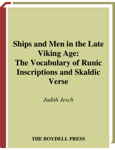 Judith Jesch - Ships and Men in the Late Viking Age, The Vocabulary of Runic Inscriptions