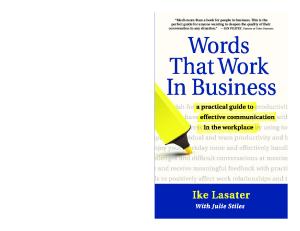 Lasater Ike Words That Work in Business - Nonviolent Communication