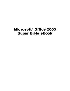 Microsoft Office 2003 Super Bible
