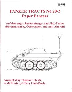 [Panzer Tracts 20] paper Panzer plans - Reconnaissance, Observation, And Anti-Aircraft