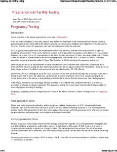 Pregnancy and Fertility Testing