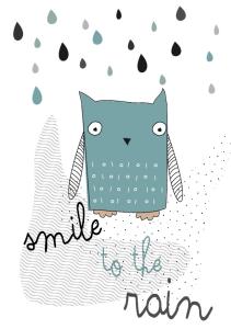 smile to the rain -owl