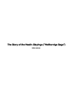 Story of the Heath_Slayings (Heitharviga)