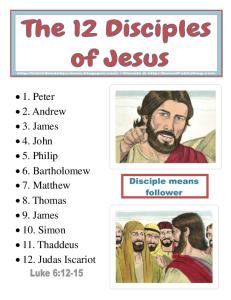 The 12 Disciples lapbook
