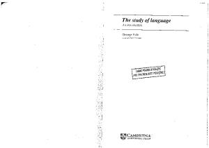 The Study of Language - George Yule (2nd edition)