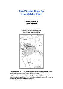 The Zionist Plan for the Middle East