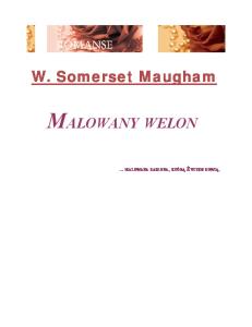 W Somerset Maugham Malowany welon